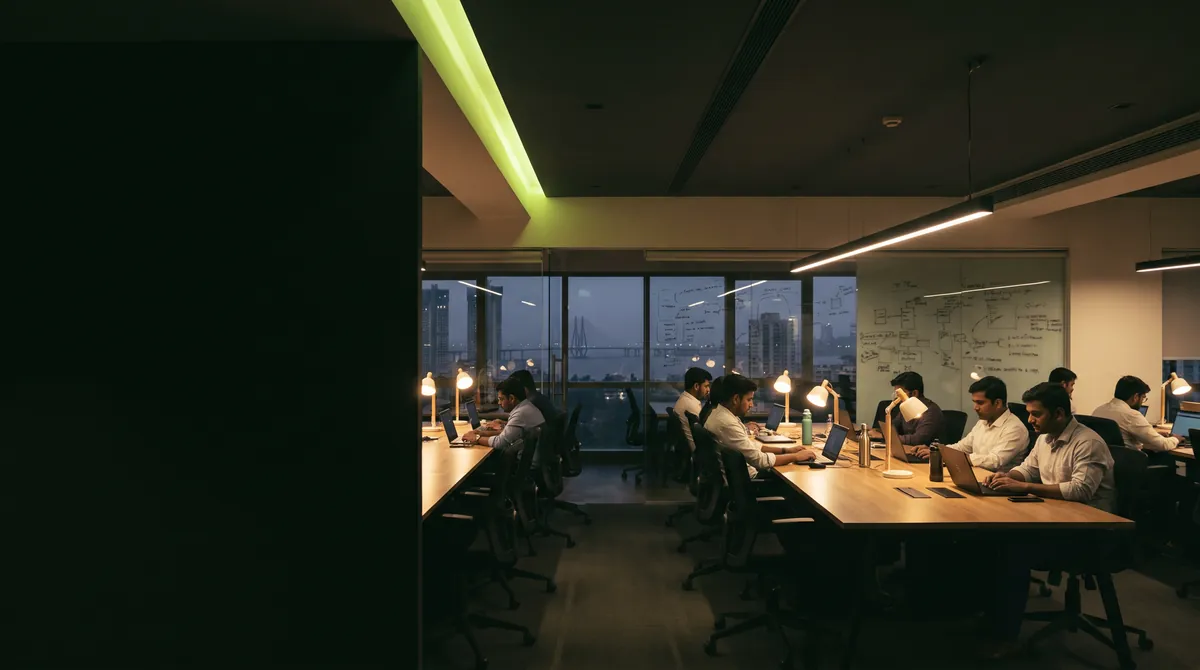 Architectural visualisation of an engineering workspace in Mumbai